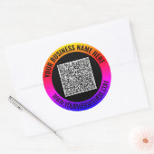 Uw QR-code aangepaste tekst Business Sticker Sjabl (Envelop)