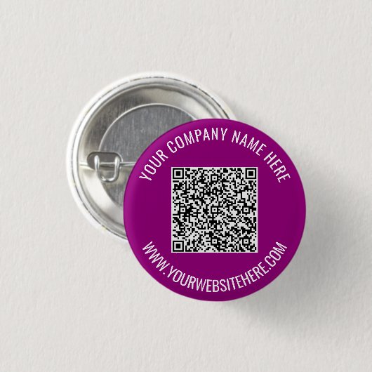 Uw QR-code Aangepaste tekst Button Kies kleur (Voorkant /achterkant)