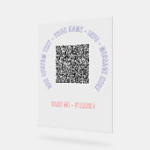 Uw QR Code Aangepaste Tekst en Kleur Acryl Teken Bord (Hoek)