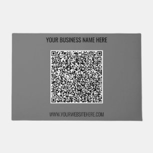 Uw QR-code aangepaste tekst en kleur bedrijf deurm Deurmat