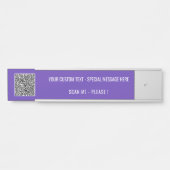 Uw QR-code aangepaste tekst en kleur bureau naampl Deurbordje (Voorkant)