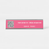 Uw QR-code Aangepaste tekst en kleur Desk Naam Bor Bureau Naambordje (Voorkant)