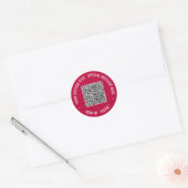 Uw QR Code Aangepaste Tekst en Kleur Gift Stickers (Envelop)