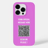 Uw QR-code Aangepaste tekst en kleur iPhone Case (Achterkant)