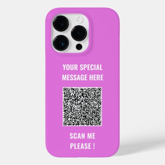 Uw QR-code Aangepaste tekst en kleur iPhone Case (Achterkant)