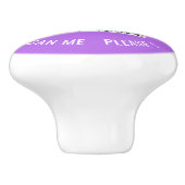 Uw QR-code aangepaste tekst en kleur keramische kn Knop (Zijkant)
