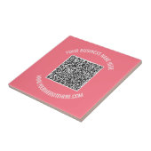Uw QR-code aangepaste tekst en kleur keramische te Tegeltje (Zijkant)