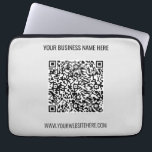 Uw QR-code Aangepaste tekst en kleur laptophoes Laptop Sleeve<br><div class="desc">Aangepaste kleuren en lettertypen - Ontwerp uw eigen gepersonaliseerde laptophoezen met QR-code Scaninfo en naam Website of Aangepaste tekst Promotionele zakelijke laptophoes / cadeau - Uw QR-code toevoegen - Afbeelding - Foto of Logo / en naam - Bedrijf / Website of E-mail of telefoon - Contactinformatie / adres - of...</div>