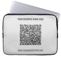 Uw QR-code Aangepaste tekst en kleur laptophoes