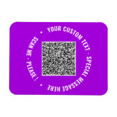 Uw QR Code Aangepaste Tekst en Kleur Magneet Gift (Horizontaal)