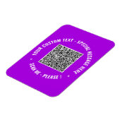 Uw QR Code Aangepaste Tekst en Kleur Magneet Gift (Linkerzijde)