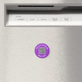 Uw QR-code aangepaste tekst en kleur magneet sjabl (Insitu (Vaatwasser))