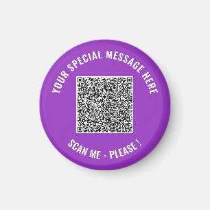 Uw QR-code aangepaste tekst en kleur magneet sjabl