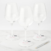Uw QR-code Aangepaste tekst en kleur Wijnglas Labe Wijnglaslabel (Set)