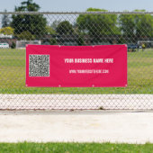 Uw QR-code Aangepaste tekst- en kleurbanner Spandoek (Insitu)