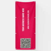 Uw QR-code Aangepaste tekst- en kleurbanner Spandoek (Verticaal)