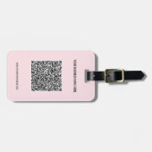 Uw QR Code Aangepaste Tekst en Kleuren Bagagelabel (Voorkant horizontaal)