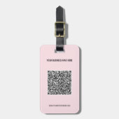 Uw QR Code Aangepaste Tekst en Kleuren Bagagelabel (Voorkant verticaal)