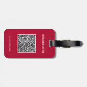 Uw QR Code Aangepaste Tekst en Kleuren Bagagelabel (Achterkant horizontaal)