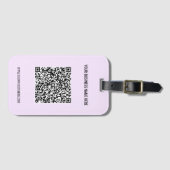 Uw QR Code Aangepaste Tekst en Kleuren Bagagelabel (Voorkant (horizontaal))