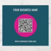 Uw QR-Code Aangepaste Tekst en Kleuren Flessenetik Bier Etiket (Enkel label)