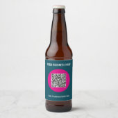 Uw QR-Code Aangepaste Tekst en Kleuren Flessenetik Bier Etiket (Voorkant)