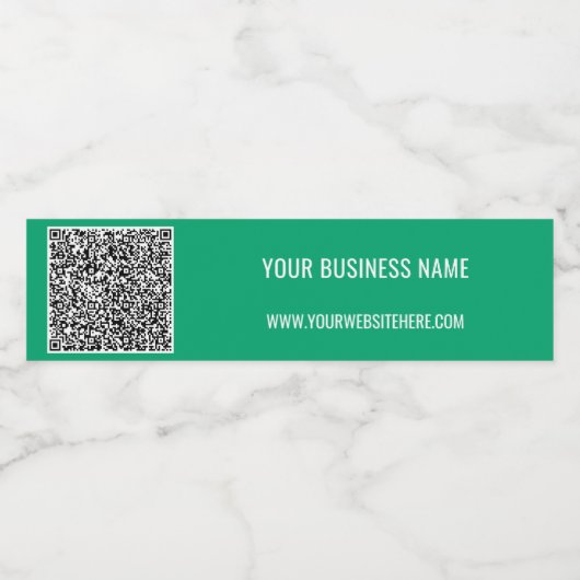 Uw QR-Code Aangepaste Tekst en Kleuren Flessenetik Waterfles Etiket (Enkel label)