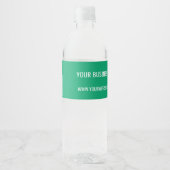 Uw QR-Code Aangepaste Tekst en Kleuren Flessenetik Waterfles Etiket (Voorkant)