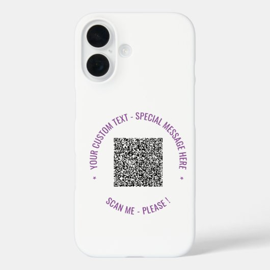 Uw QR-code Aangepaste tekst en kleuren gepersonali Case-Mate iPhone Case (Achterkant)