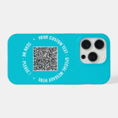 Uw QR Code Aangepaste Tekst en Kleuren iPhone Case Hoesje (Achterkant horizontaal)