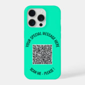 Uw QR Code Aangepaste Tekst en Kleuren iPhone Case Hoesje (Achterkant)