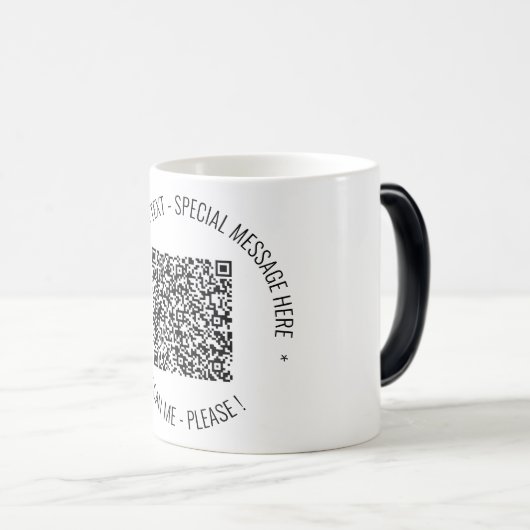 Uw QR Code Aangepaste Tekst en Kleuren Koffie Mok (Voorkant rechts)