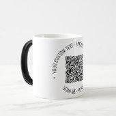 Uw QR Code Aangepaste Tekst en Kleuren Koffie Mok (Voorkant links)
