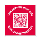 Uw QR-code aangepaste tekst en kleuren moderne ste Zelfinktende Stempel (Design)