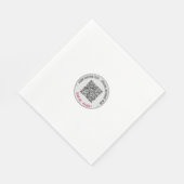 Uw QR Code Aangepaste Tekst en Kleuren Partij Serv Servet (Hoek)
