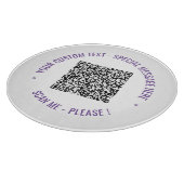 Uw QR-code Aangepaste tekst en kleuren snijplank (Hoek)