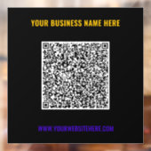 Uw QR-code aangepaste tekst en kleuren venster sti Raamsticker (Vel 2)