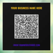 Uw QR-code aangepaste tekst en kleuren venster sti Raamsticker (Vel 3)