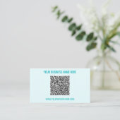 Uw QR Code Aangepaste Tekst en Kleuren Visitekaart Visitekaartje (Staand voorkant)