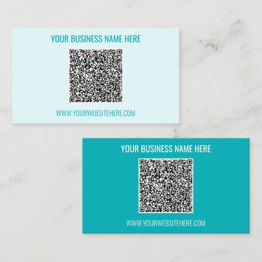 Uw QR Code Aangepaste Tekst en Kleuren Visitekaart Visitekaartje (Voorkant / Achterkant)