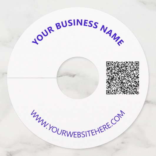 Uw QR Code Aangepaste Tekst en Kleuren Wijnglas La Wijnglaslabel (Achterkant)