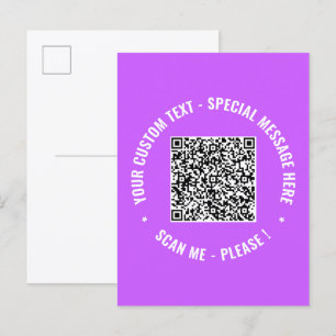 Uw QR-code aangepaste tekst felicitatiekaart sjabl Briefkaart