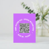 Uw QR-code aangepaste tekst felicitatiekaart sjabl Briefkaart (Staand voorkant)