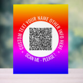 Uw QR-code Aangepaste Tekst Gepersonaliseerde Acry Acryl Bord (Neutraal)