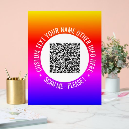 Uw QR-code Aangepaste Tekst Gepersonaliseerde Acry Acryl Bord (Huwelijk)