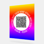 Uw QR-code Aangepaste Tekst Gepersonaliseerde Acry Acryl Bord (Hoek)
