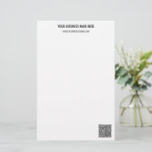 Uw QR-code Aangepaste tekst Gepersonaliseerde brie Briefpapier (Staand voorkant)