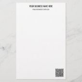 Uw QR-code Aangepaste tekst Gepersonaliseerde brie Briefpapier (Voorkant)