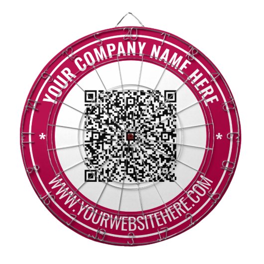 Uw QR code aangepaste tekst gepersonaliseerde dart Dartbord (Voorkant)
