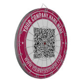 Uw QR code aangepaste tekst gepersonaliseerde dart Dartbord (Voorkant Links)